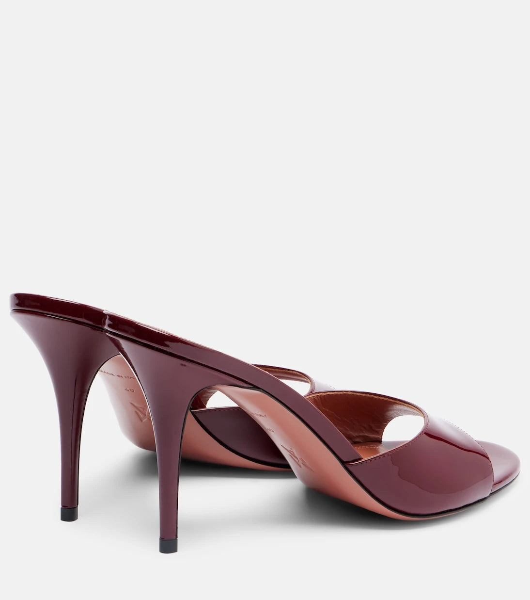 Amina Muaddi - Elodie 90 patent leather mules