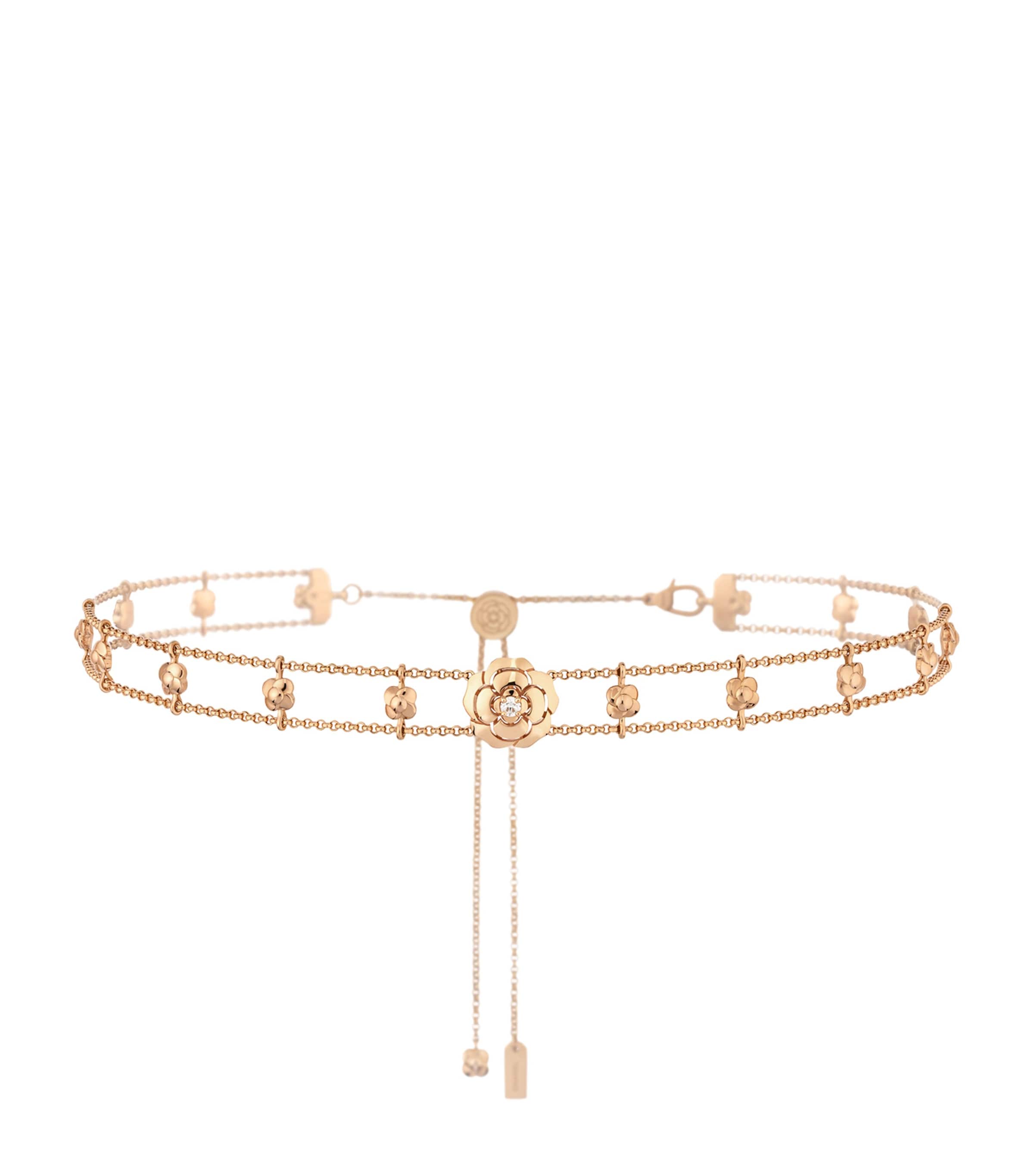 CHANEL Rose Gold and Diamond Extrait de Camélia Supple Choker