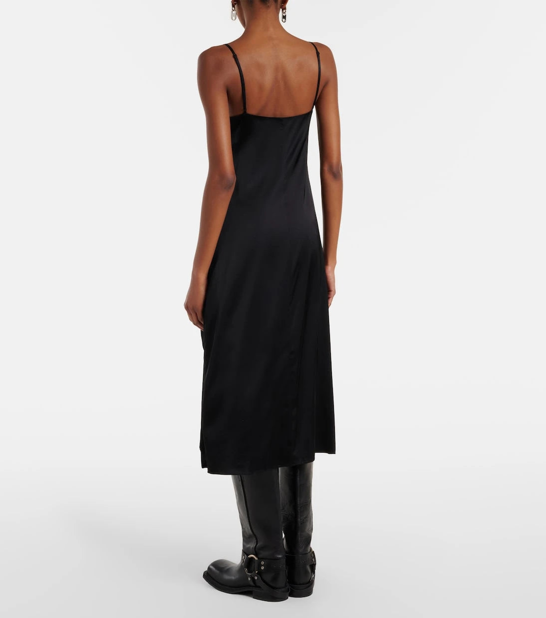Acne Studios - Lace-trimmed satin slip dress