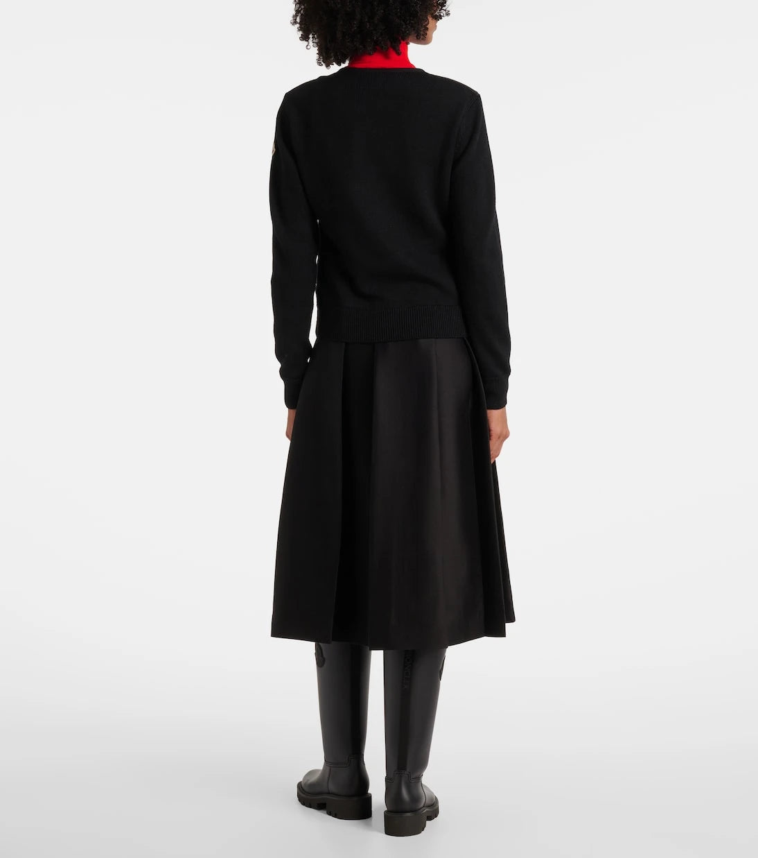 Moncler - Down-paneled virgin wool cardigan