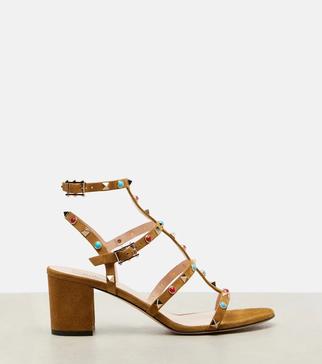 Valentino Garavani - Rockstud embellished suede sandals