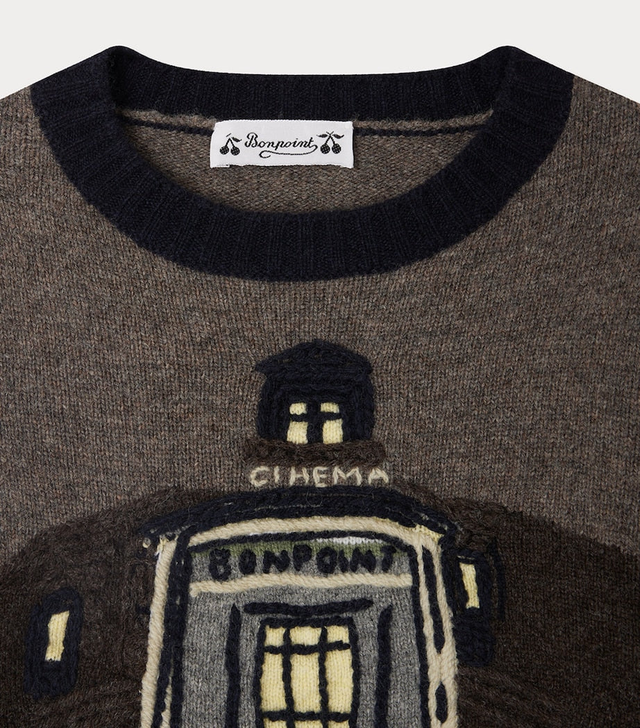 Wool Jacquard Jean Sweater (10-14 Years)