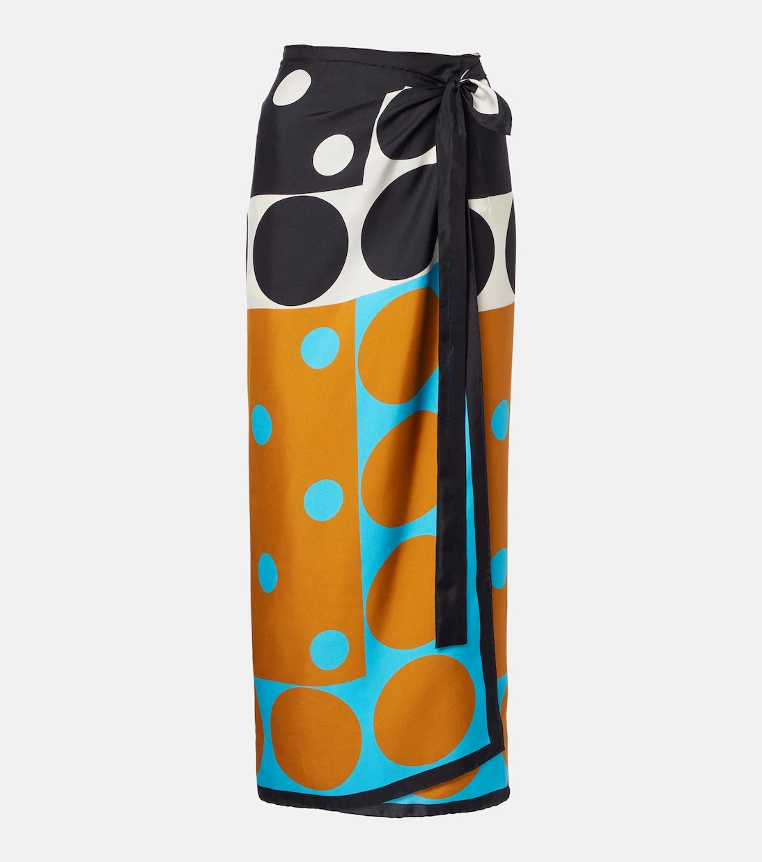 Dries Van Noten - Printed silk wrap skirt