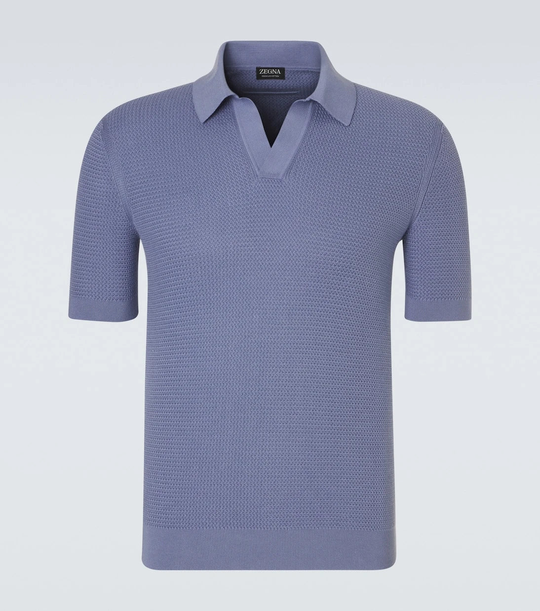 Zegna - Knitted cotton polo shirt