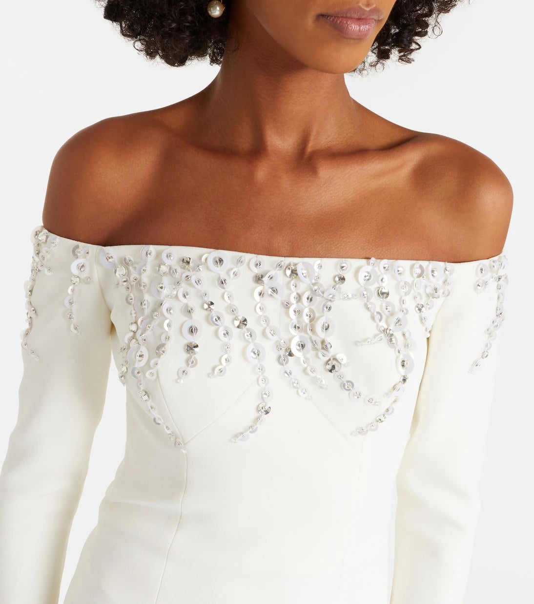 Safiyaa - Bridal Gioia embellished crêpe gown