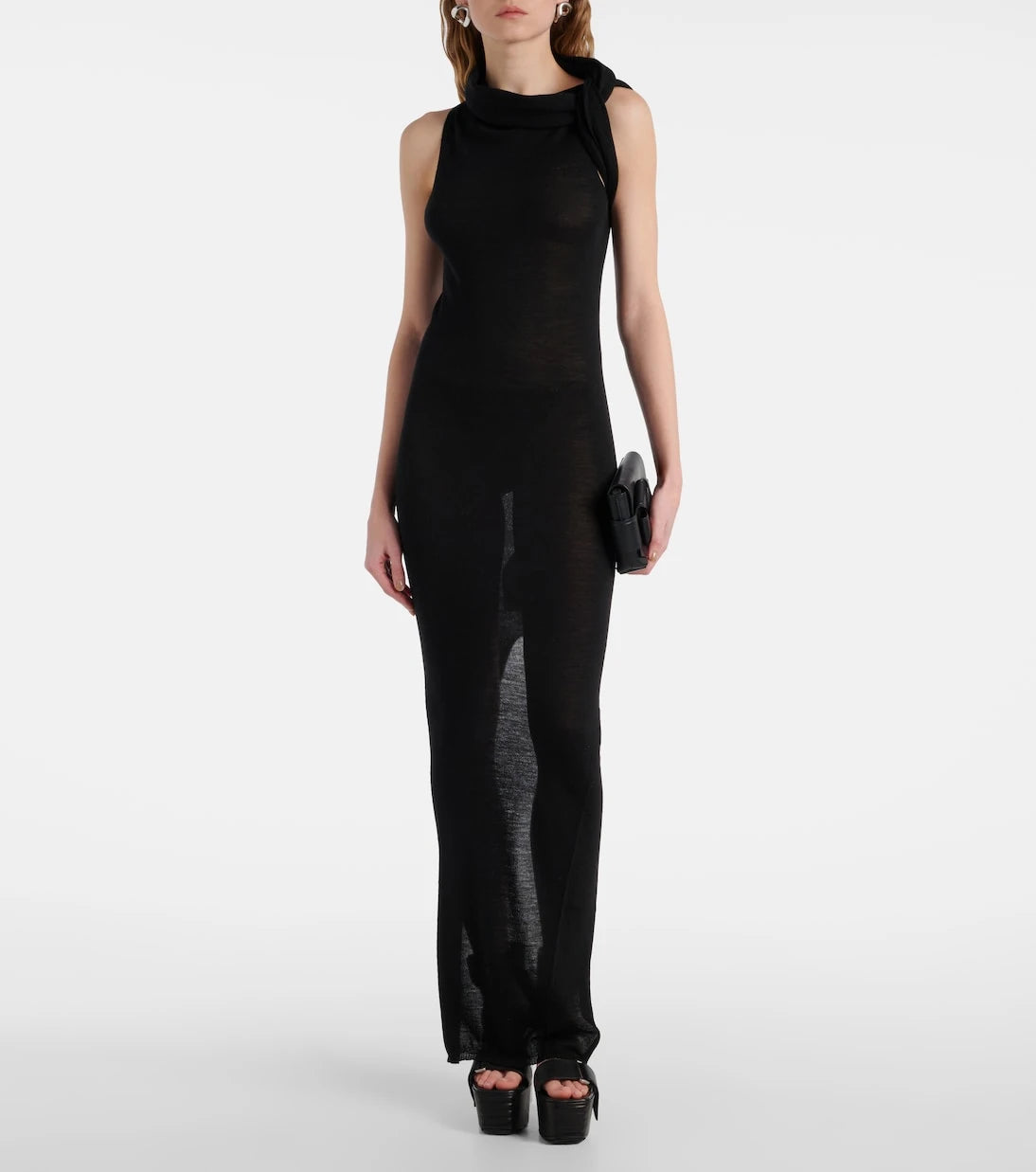 Rick Owens - Banded T virgin wool maxi dress