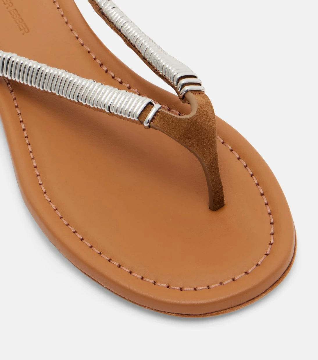 Christopher Esber - Frida embellished suede thong sandals