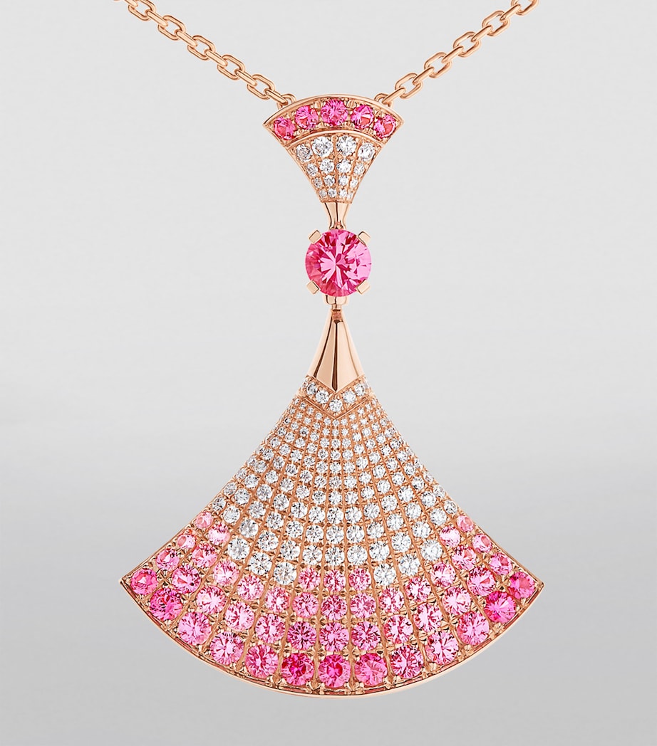 Rose Gold, Diamond, Sapphire and Ruby Divas' Dream Necklace