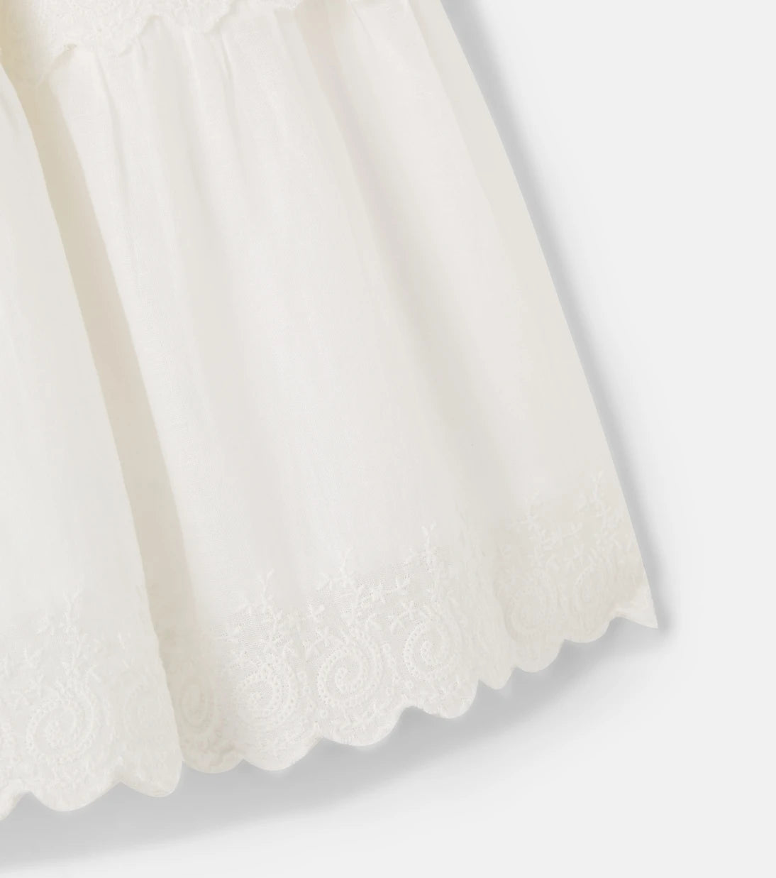 Bonpoint - Lavona embroidered tiered cotton skirt