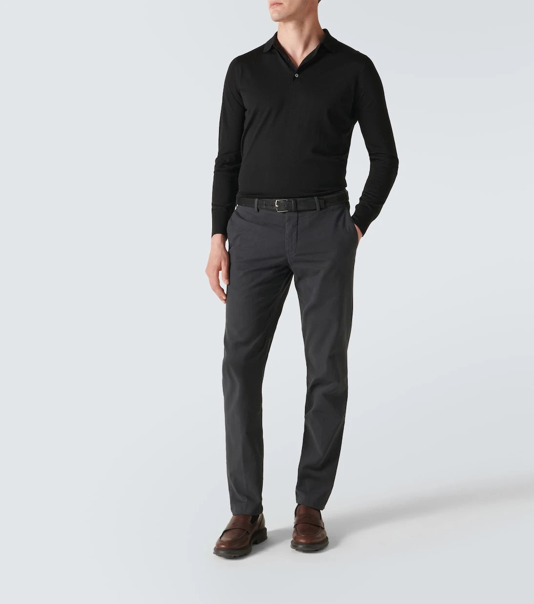 Loro Piana - قميص بولو من صوف المارينو البكر