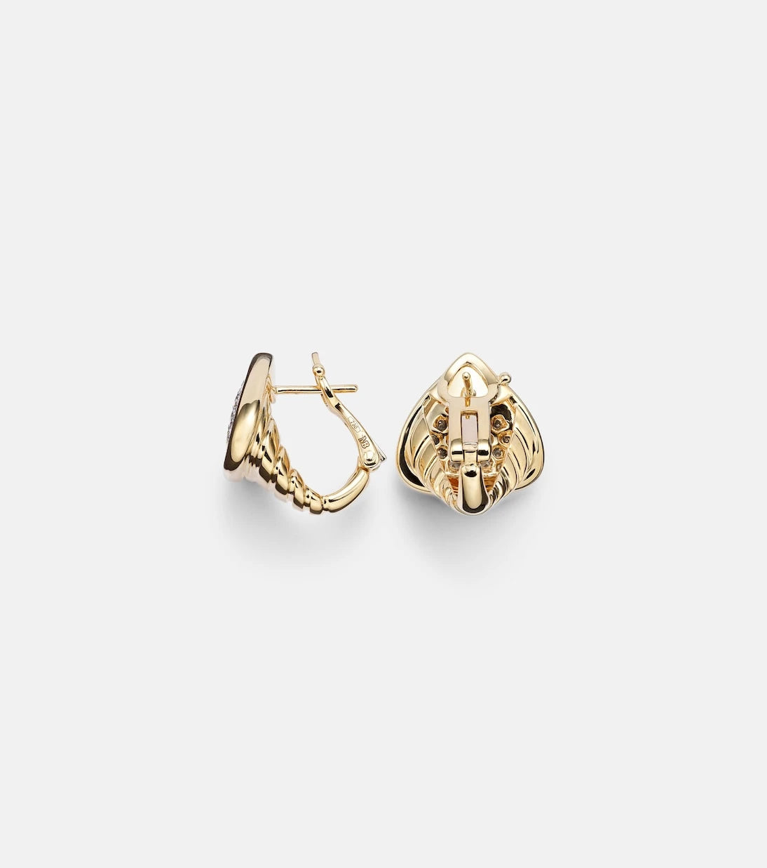 Marina B - Trisola 18kt gold earrings with diamonds