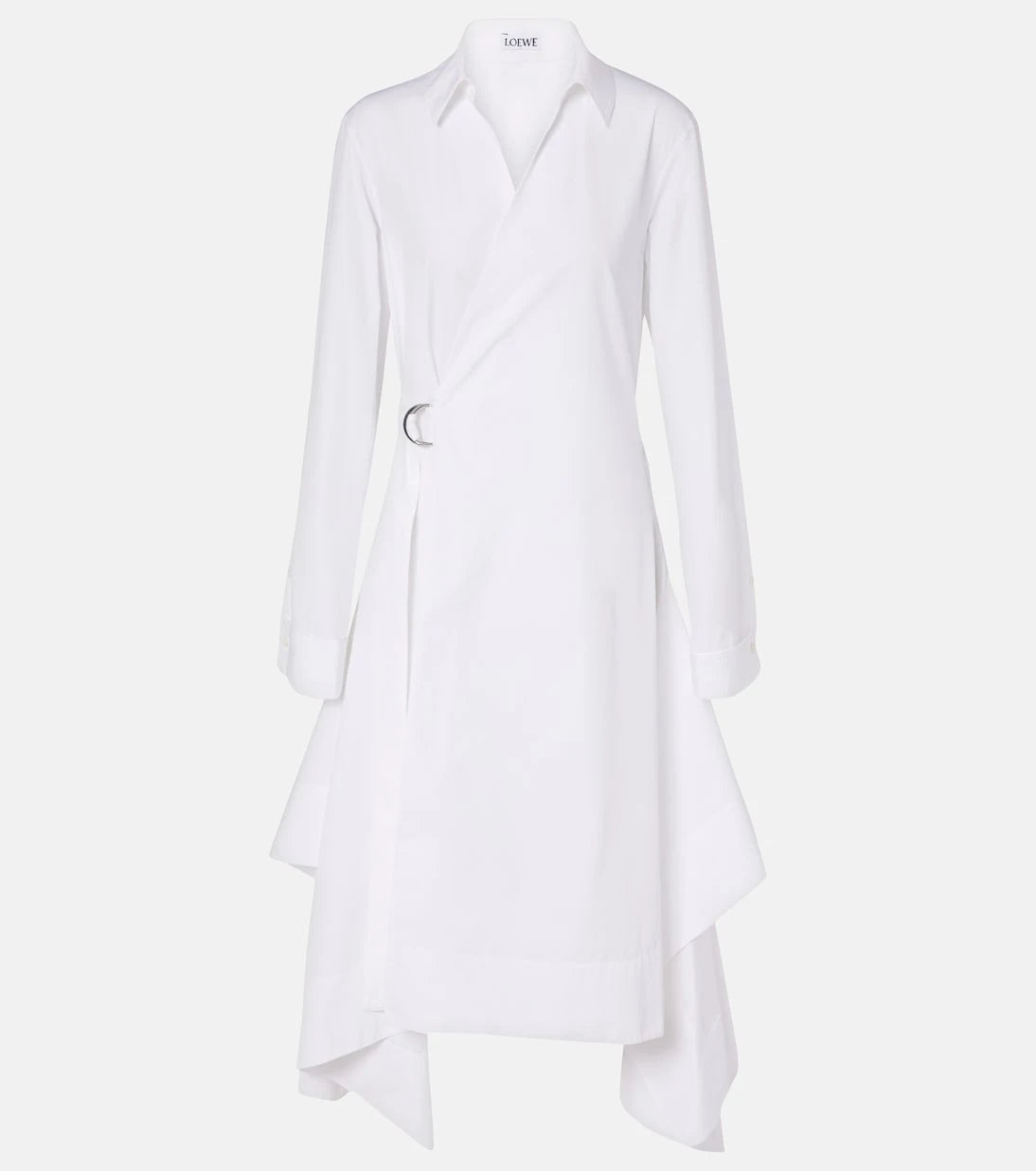Loewe - Draped cotton wrap dress
