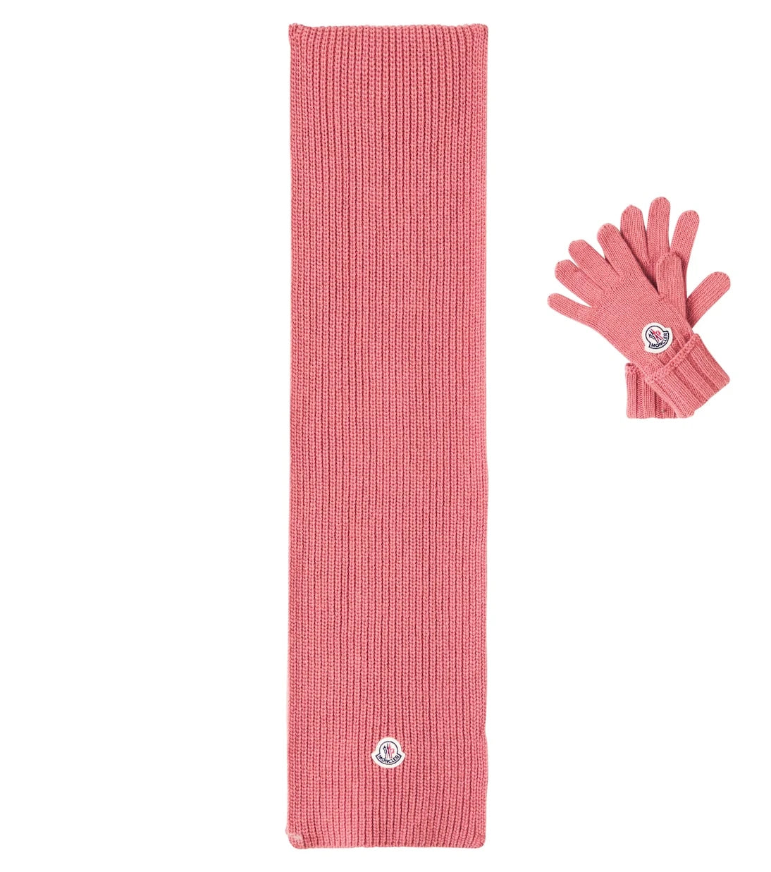 Moncler Enfant - Logo wool scarf and gloves set