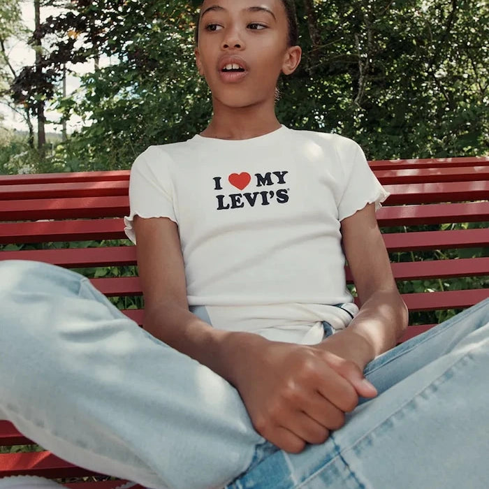 Levi's Çocuk Pamuklu Tişört I HEART MY LEVIS TOP