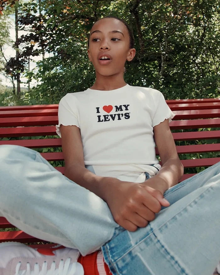 Levi's Çocuk Pamuklu Tişört I HEART MY LEVIS TOP