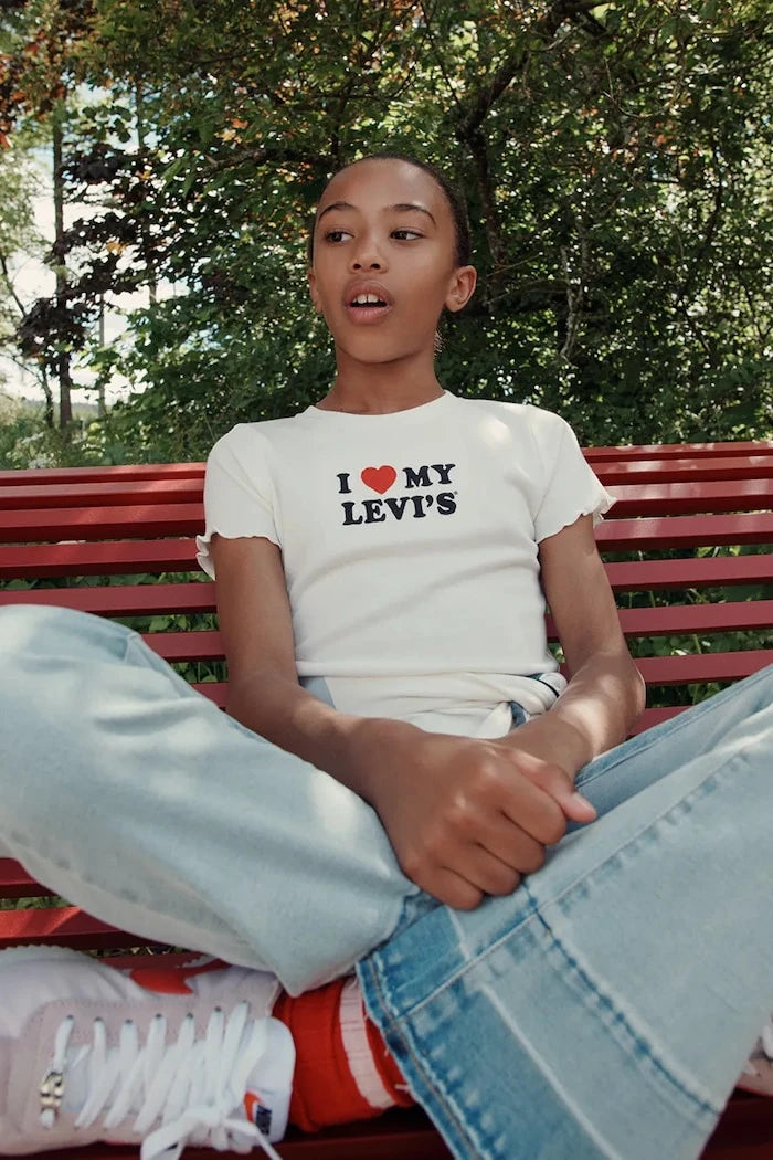 Levi's Çocuk Pamuklu Tişört I HEART MY LEVIS TOP