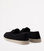 Suede Logo Loafers