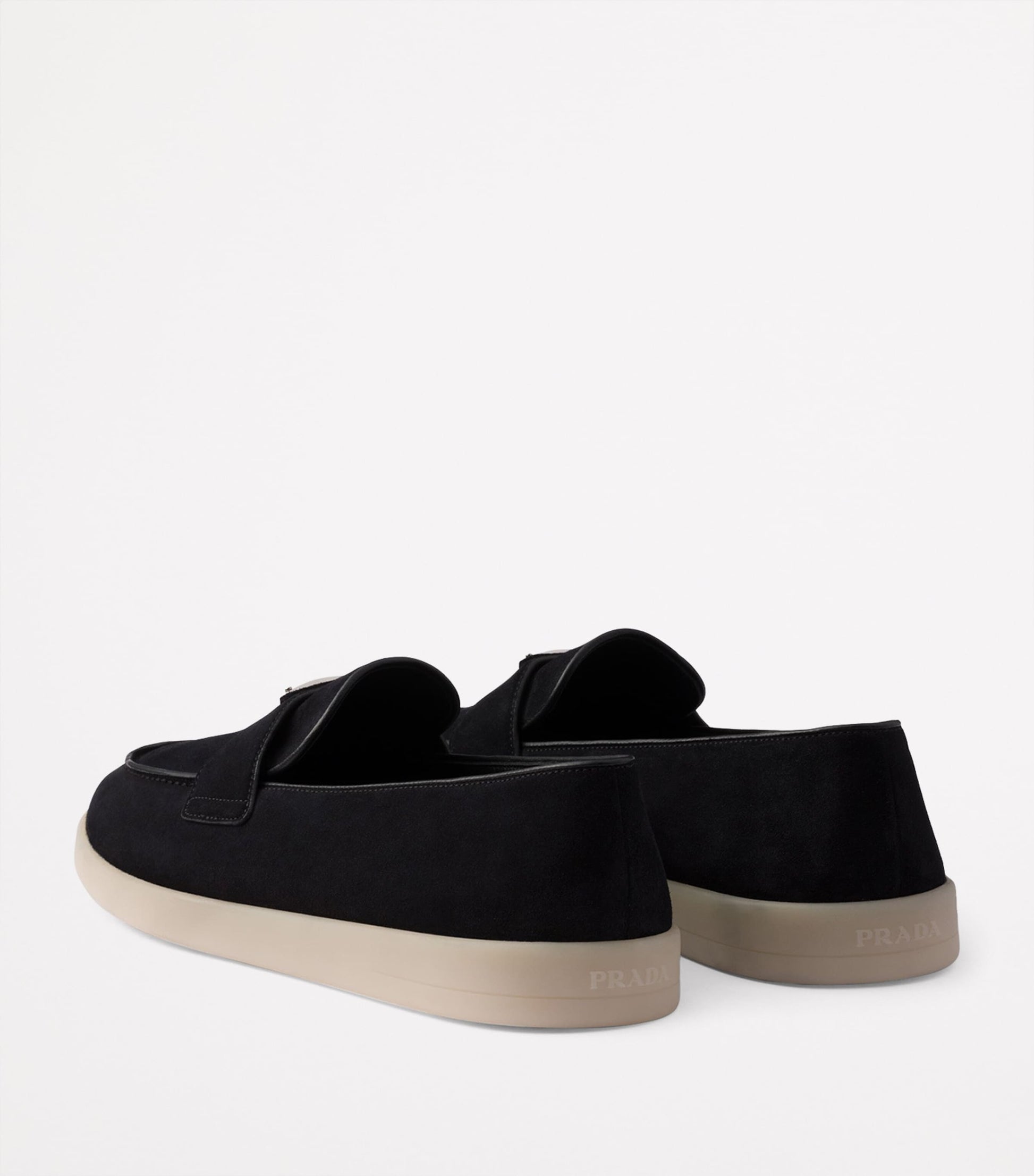 Prada Suede Logo Loafers