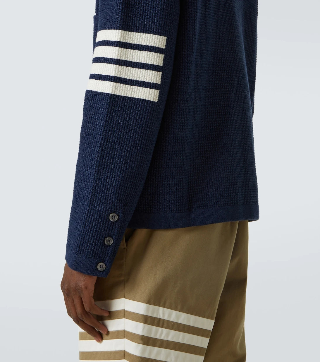 Thom Browne - 4-Bar keten ve pamuk karışımı hırka