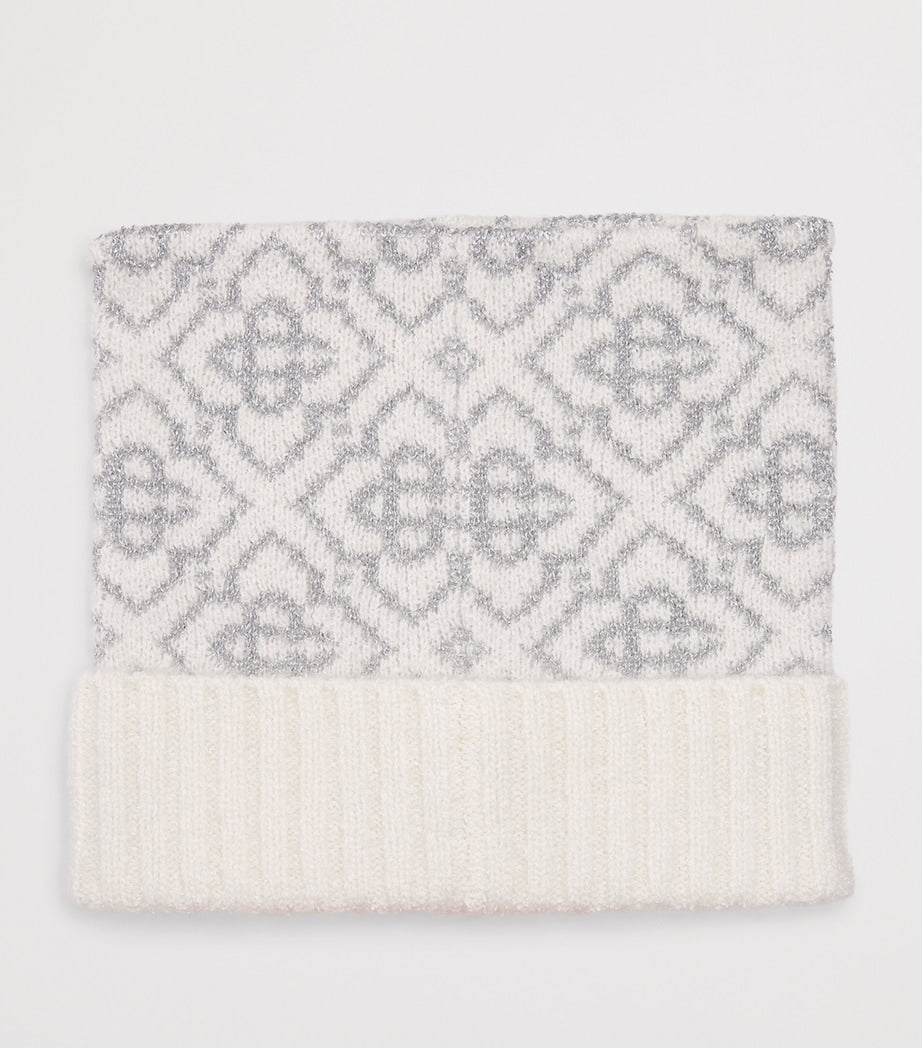 Mohair-Blend Ski Monogram Beanie