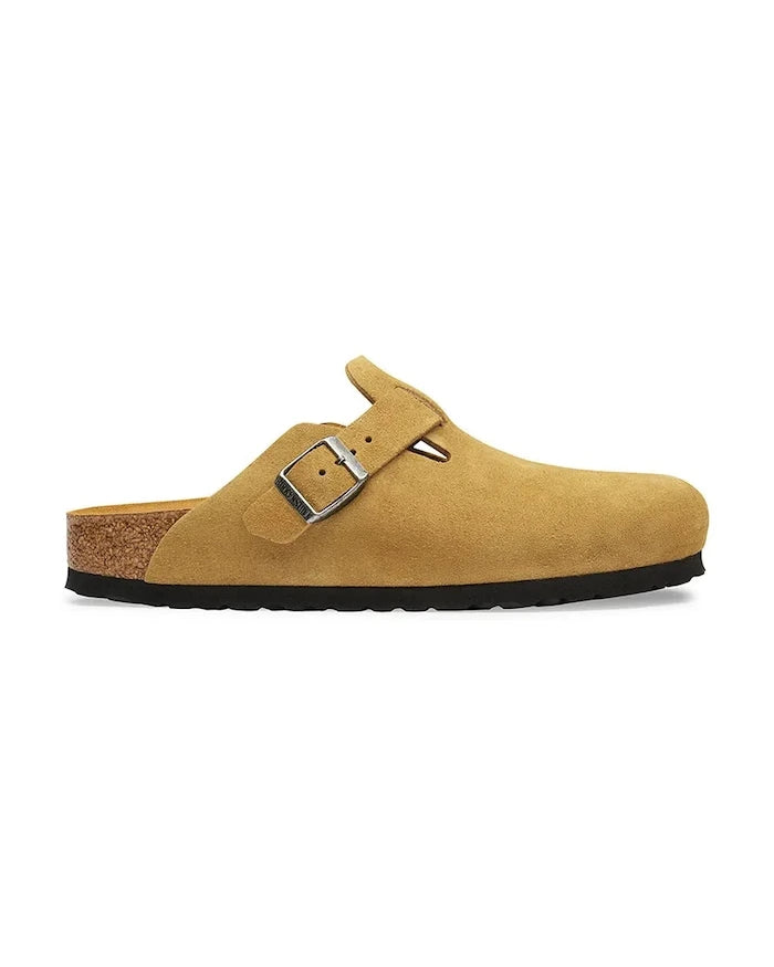Birkenstock Boston Soft Footbed Süet Deri Kapalı Burun Terlik
