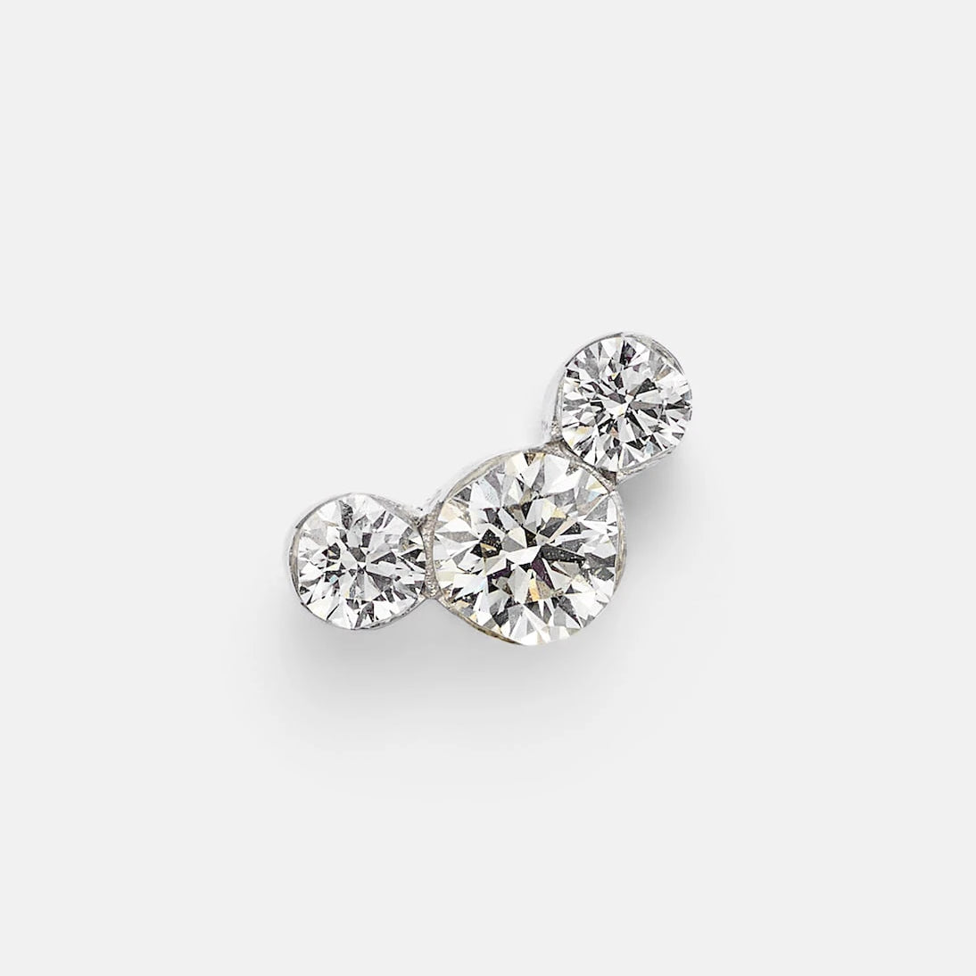 Maria Tash - 18kt white gold single earring with diamonds