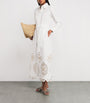 Eleventy White Stretch-Cotton Embroidered Maxi Dress