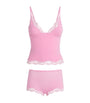 Skims Pink Fits Everybody Lace-Trim Cami and Shorts Set