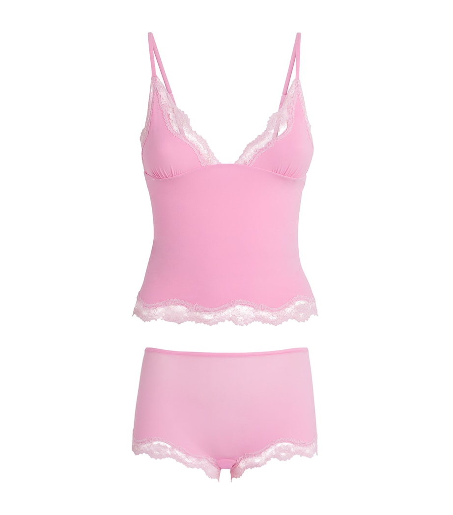 Skims Pink Fits Everybody Lace-Trim Cami and Shorts Set