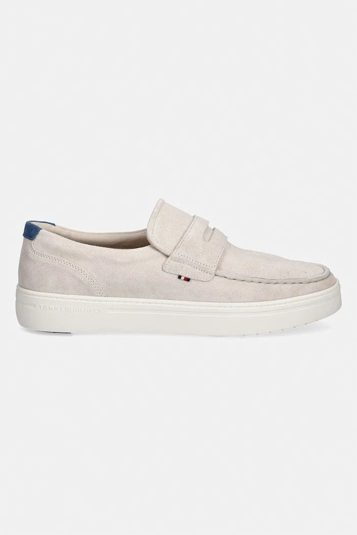 Tommy Hilfiger erkek süet mokasen MODERN LIGHT HYBRID SUEDE LOAFER