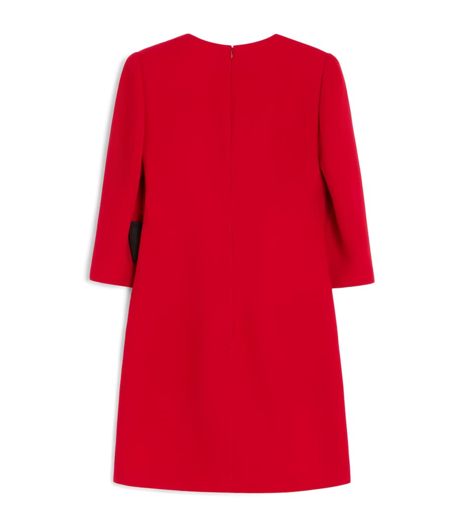Valentino Red Silk Bow-Detail Mini Dress