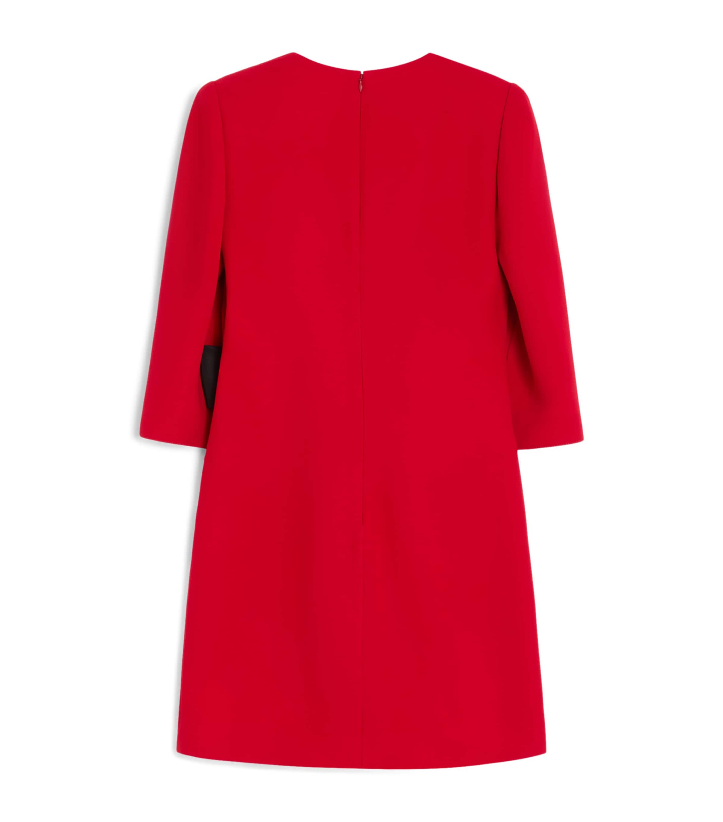 Valentino Red Silk Bow-Detail Mini Dress