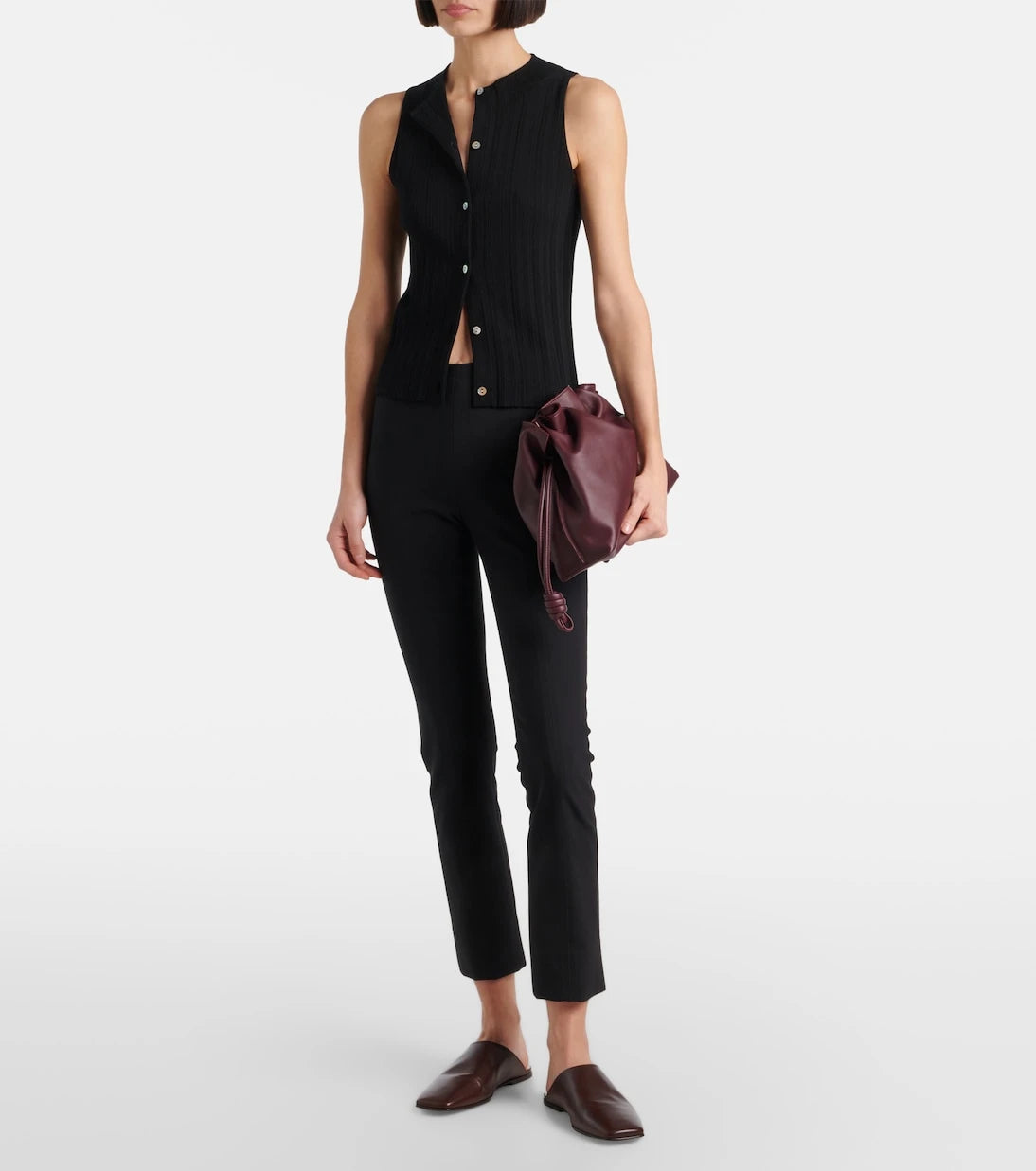 Vince - Ribbed-knit cotton top