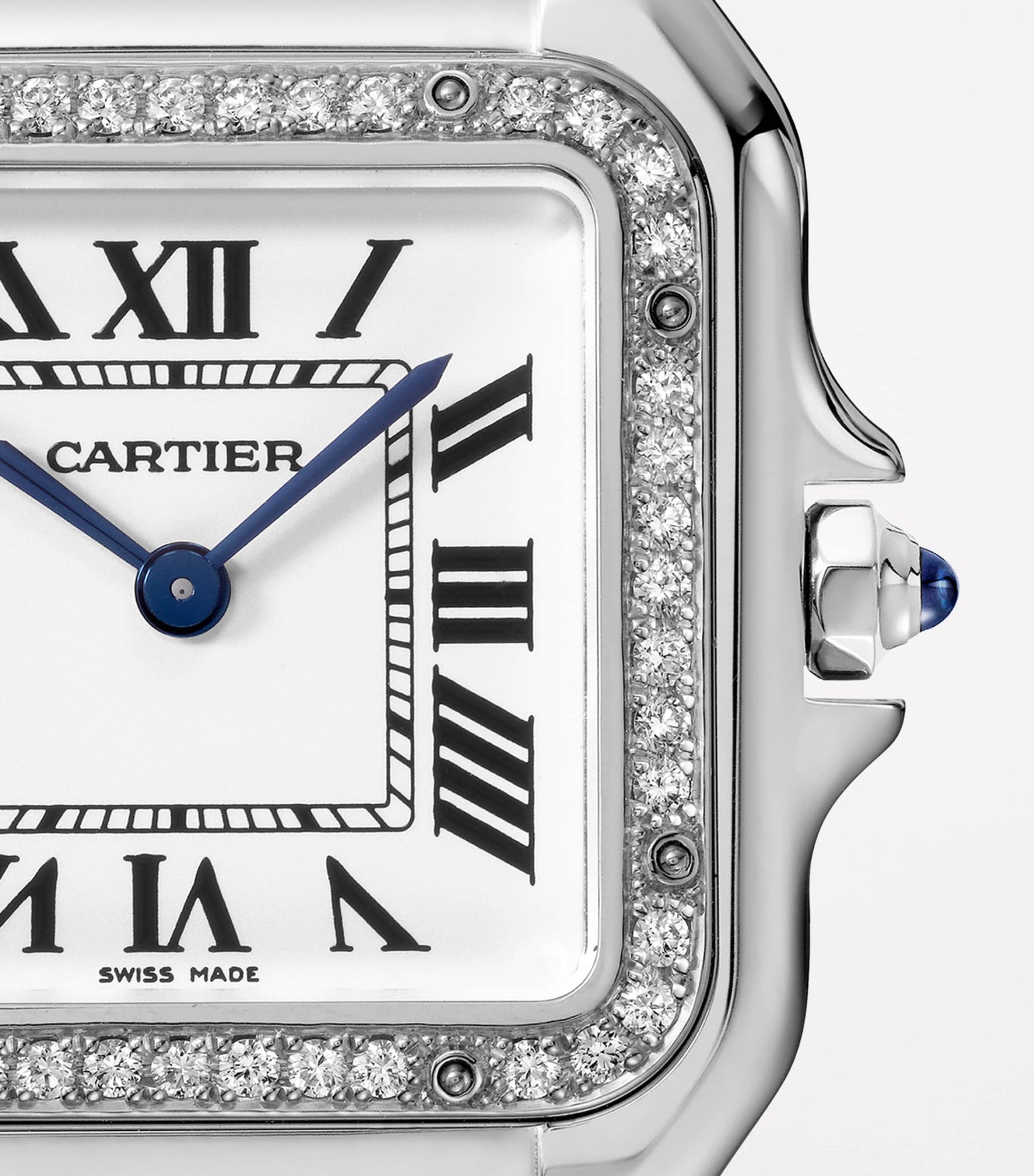 Medium Stainless Steel and Diamond Panthère de Cartier Watch 36.5mm