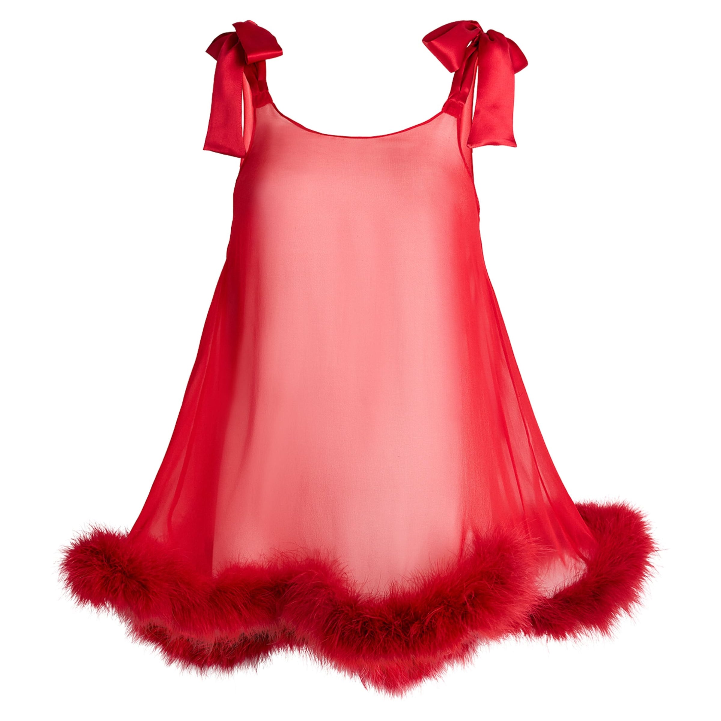 Gilda & Pearl Red Silk Brief Encounter Babydoll Dress