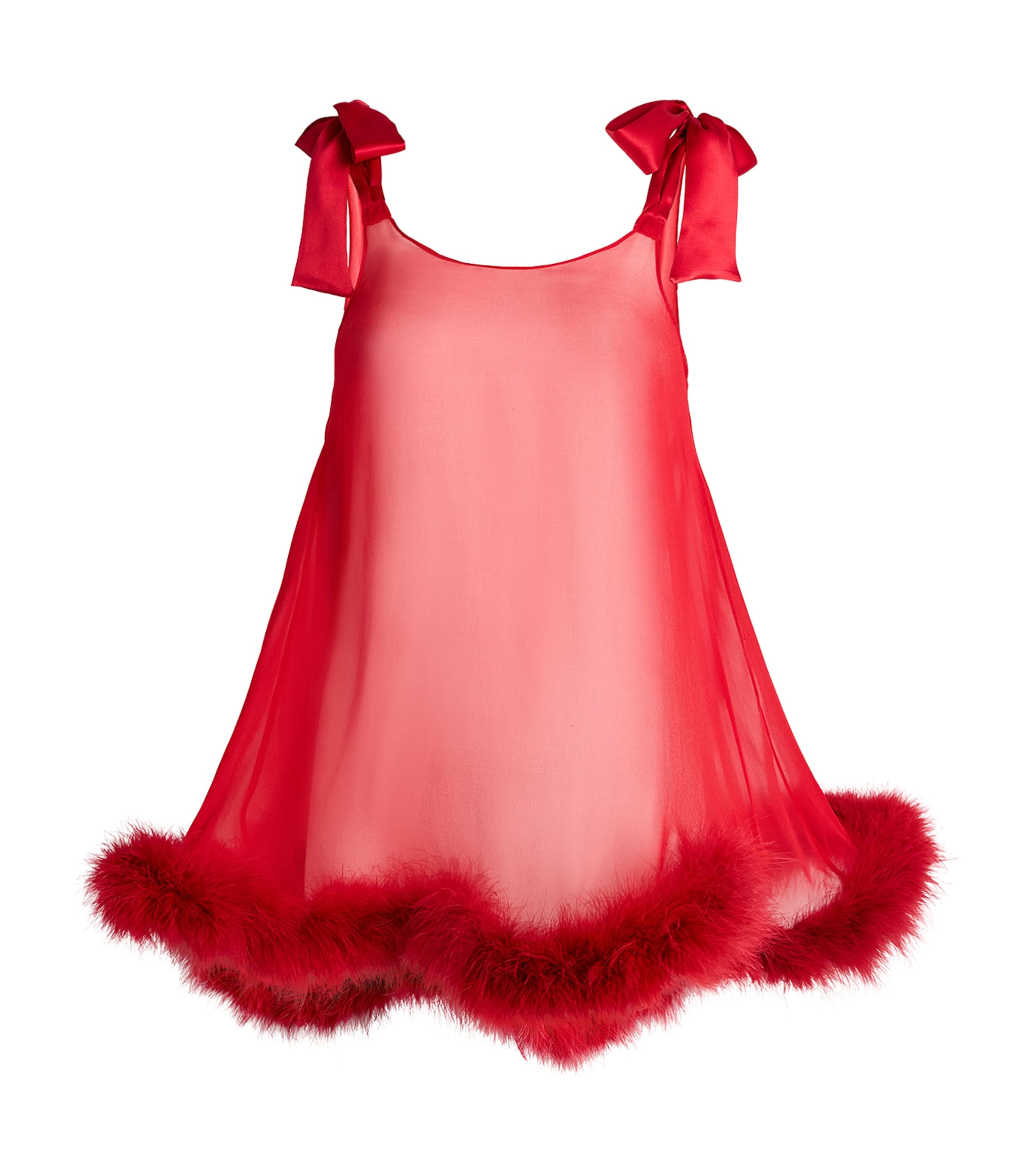 Gilda & Pearl Red Silk Brief Encounter Babydoll Dress