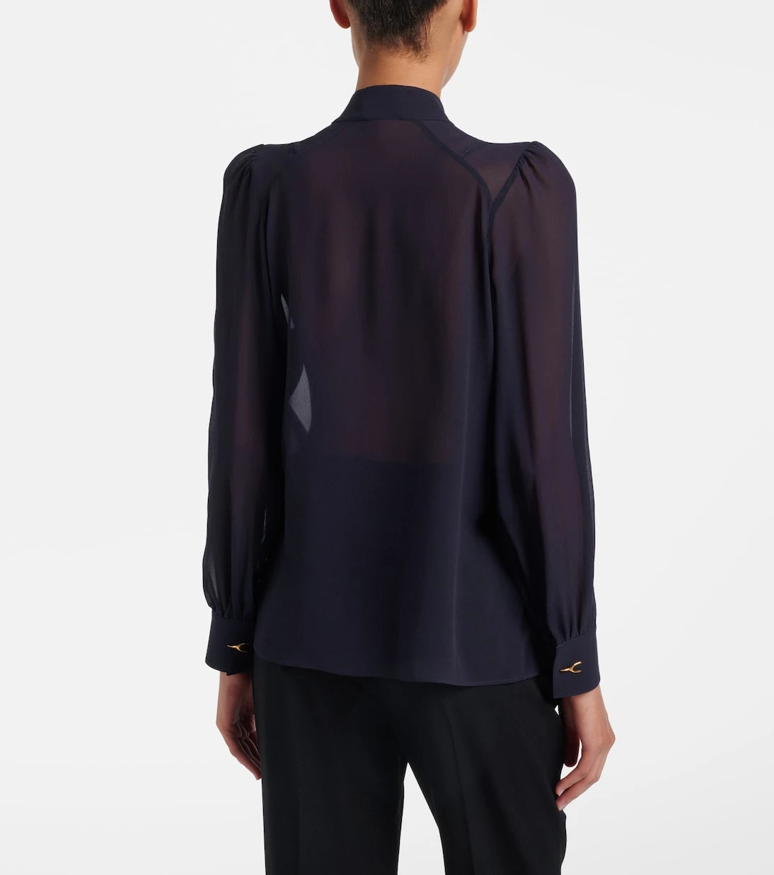 McQueen - Wishbone silk crêpe de chine shirt