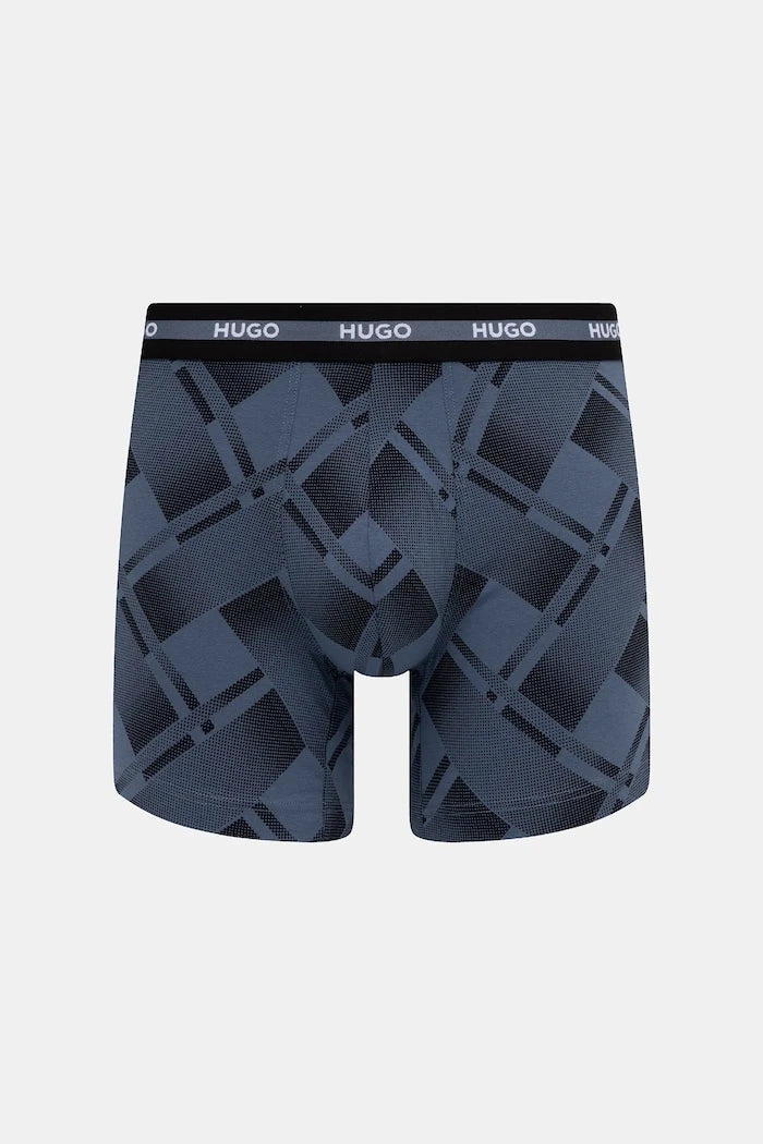 HUGO Erkek Pamuk Elastan Boxer BOXER BR PLANET DES 3'lü