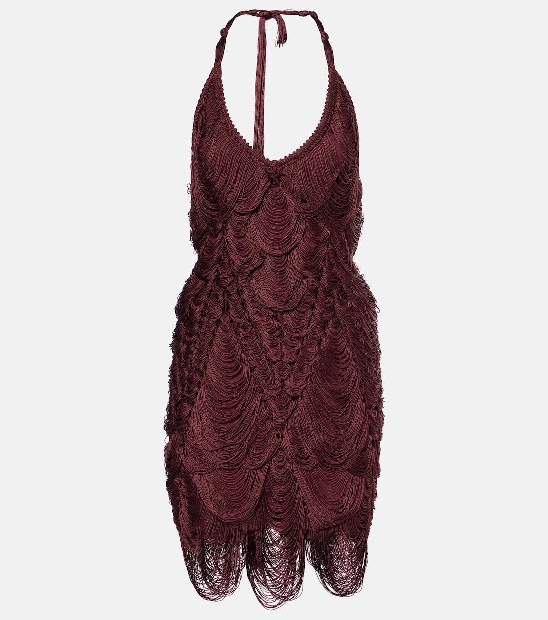 Ferragamo - Halterneck silk-blend minidress