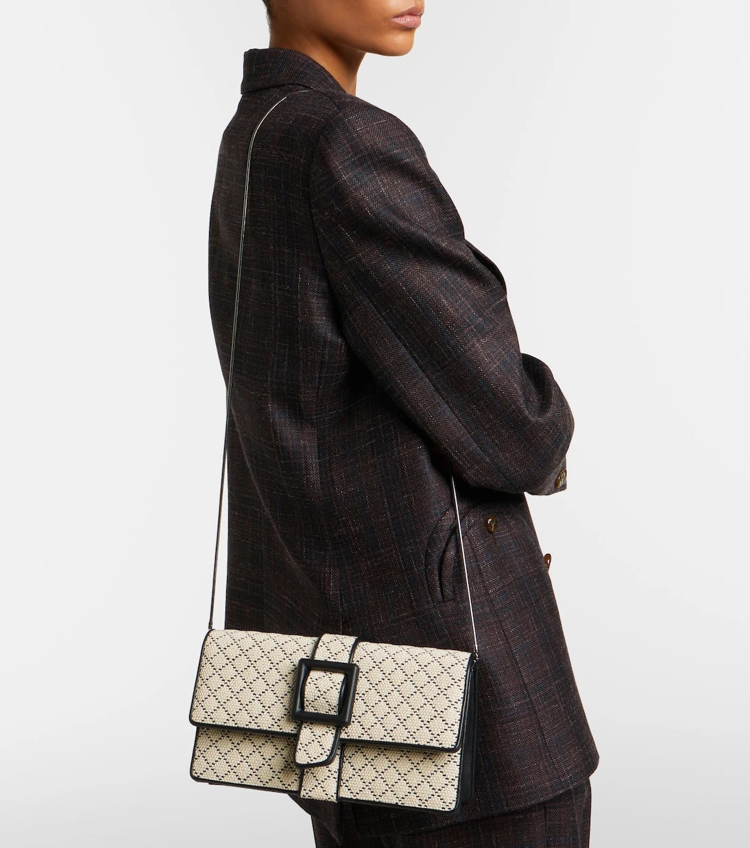 Manolo Blahnik - Maycap raffia-effect clutch