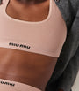 Miu Miu Nude Seamless Racerback Crop Top