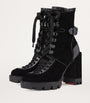 Christian Louboutin Black Macademia Suede Lace-Up Boots 100