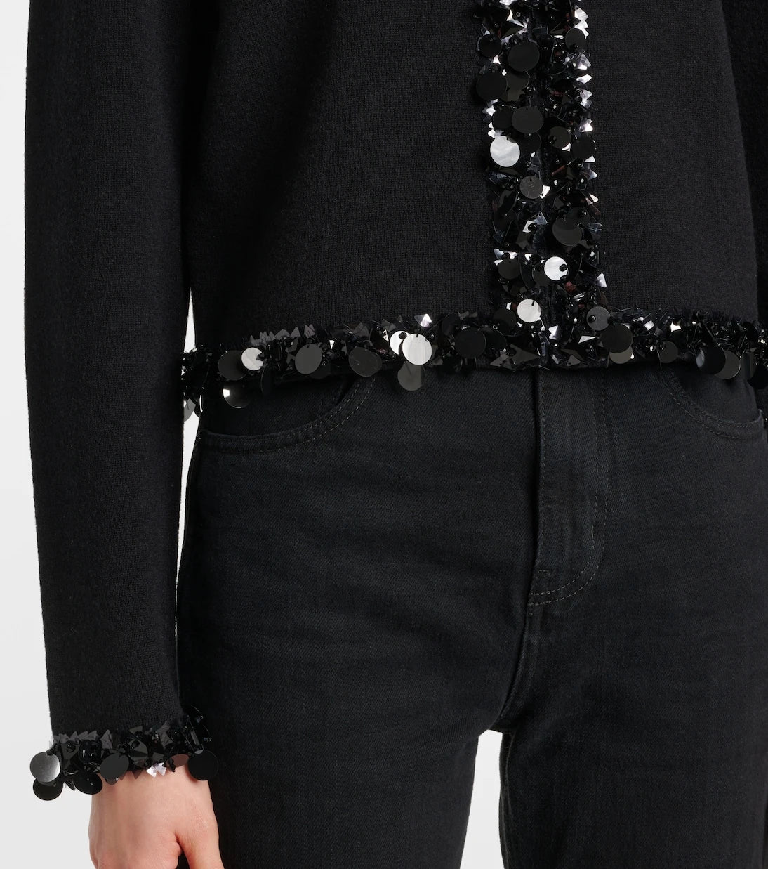 Tory Burch - Kendra sequined wool and cashmere cardigan