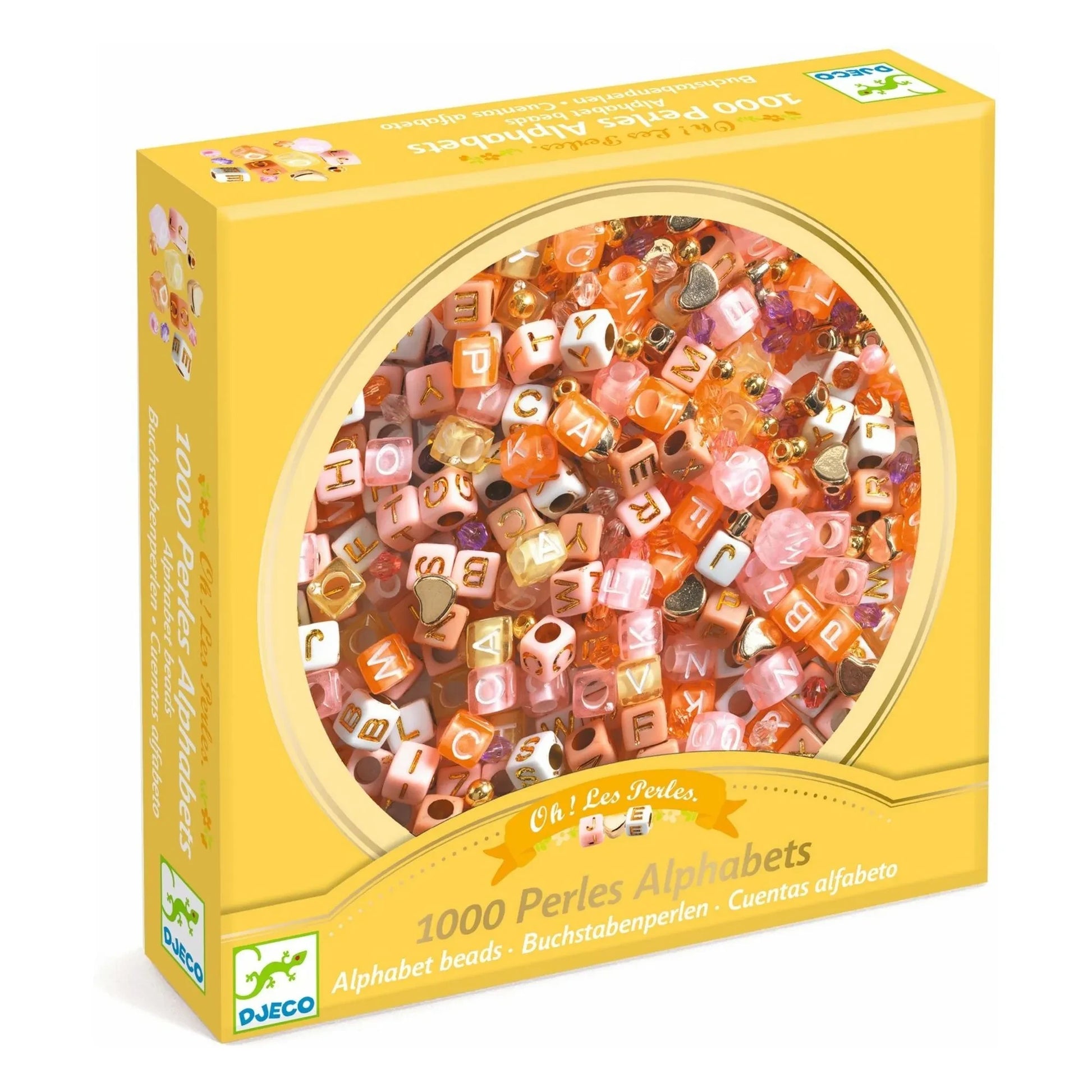 Djeco - Alphabet Beads - Box of 1000 | Orange