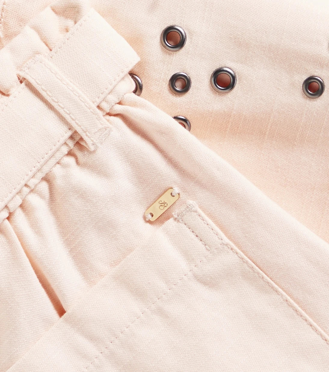 Scotch & Soda Kids - Embellished belted cotton shorts