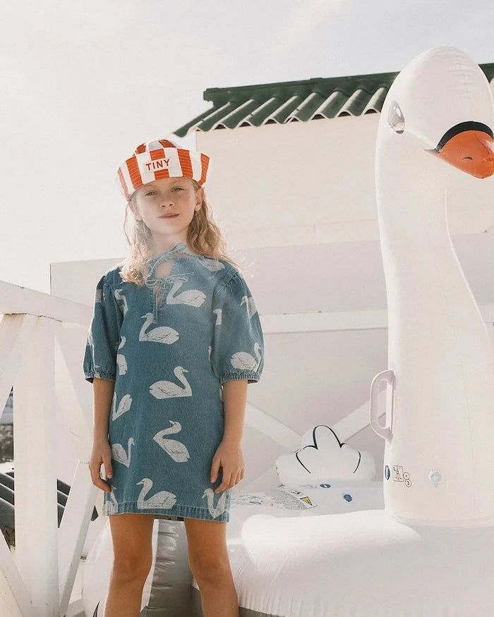 Tinycottons BIG SWANS DRESS Çocuk Pamuk Elbise