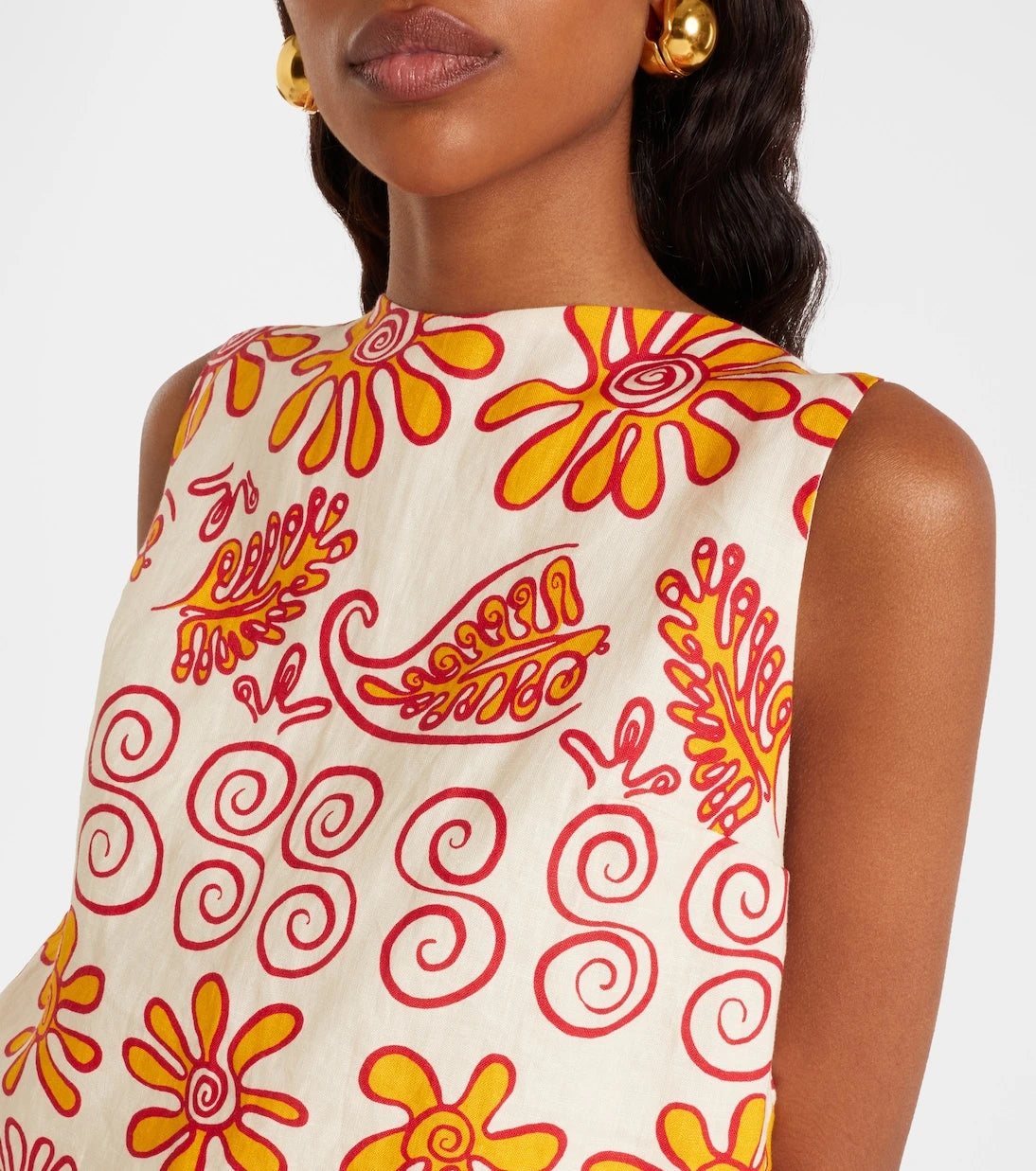 Cala de la Cruz - Avelino printed linen top