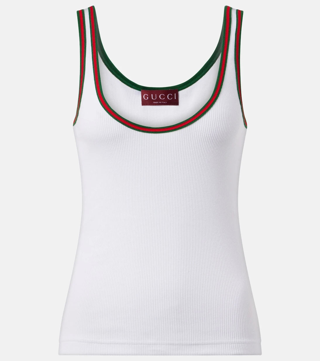 Gucci - توب تانك من القطن بنسيج مضلّع