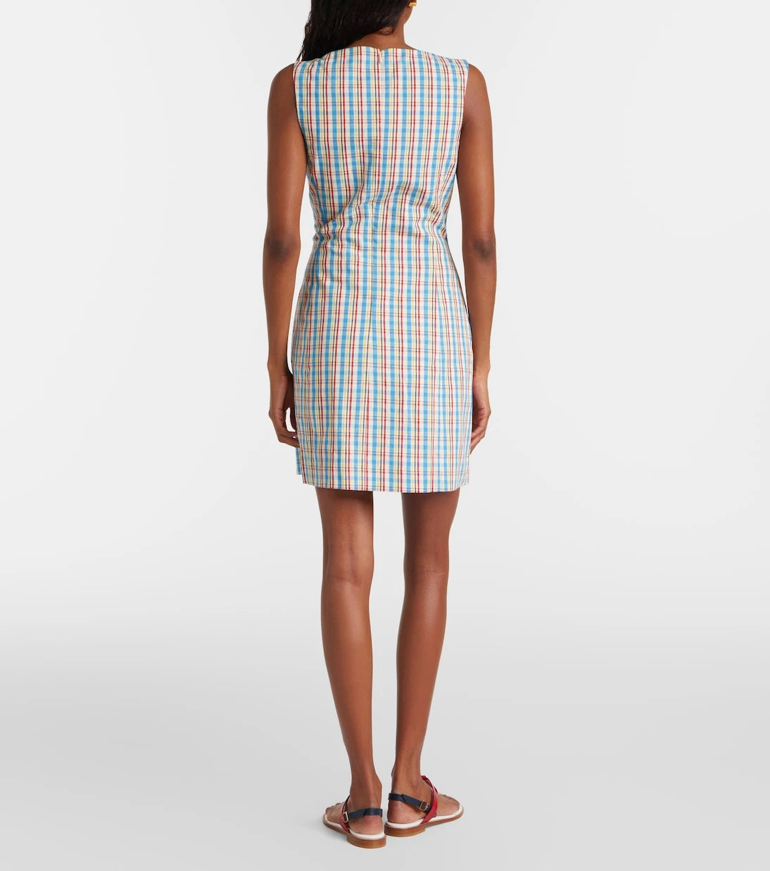 Faithfull - Lydie checked cotton and linen minidress