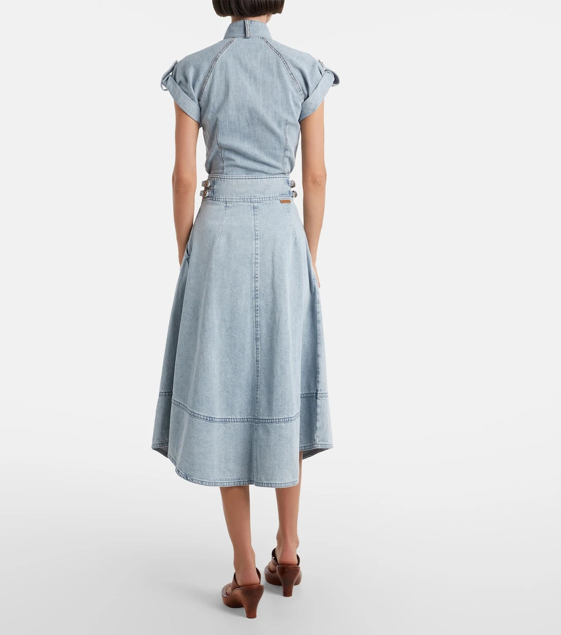 Zimmermann - Wandlerlust denim midi skirt